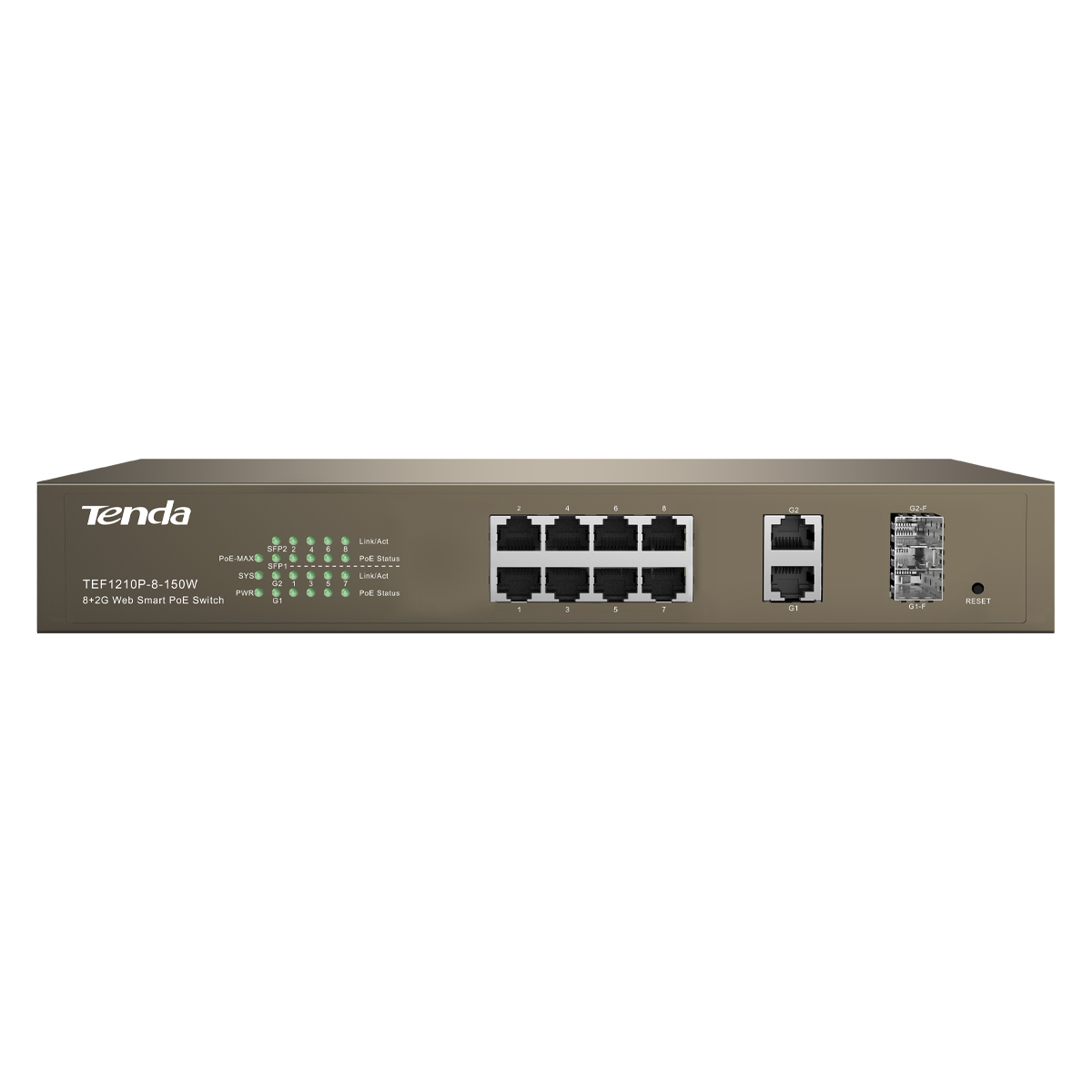 قیمت و خرید سوییچ 8 پورت PoE تندا مدل TEF1210P-8-150W | نت ران